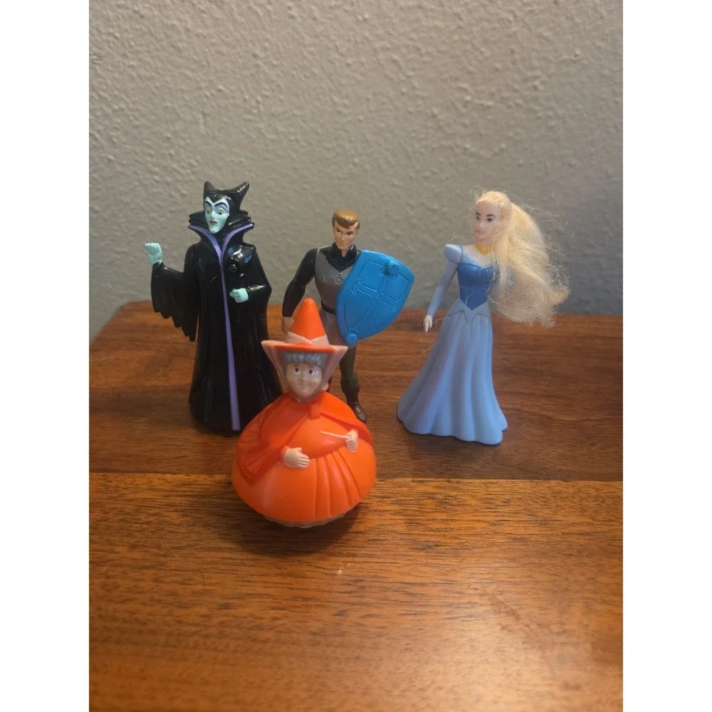 Sleeping Beauty Happy Meal Toys Vintage Pvc Figurines Disney Lot Of 4 90's